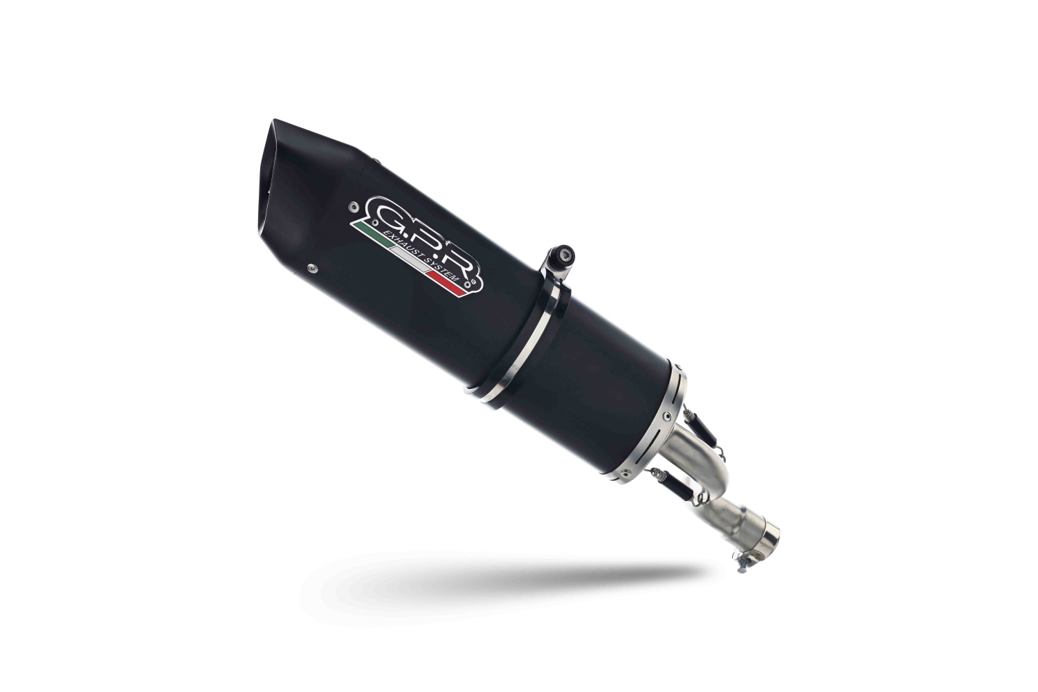Exhaust compatible with Fantic Motor XEF 125 2025-2026, Furore Evo4 Nero, Homologated legal slip-on exhaust including removable db killer, link pipe and catalyst 