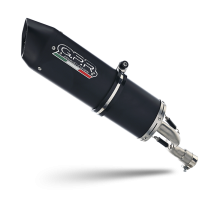 Exhaust compatible with Yamaha XT 125 R-X 2005-2012, Furore Nero, Homologated legal slip-on exhaust including removable db killer and link pipe 
