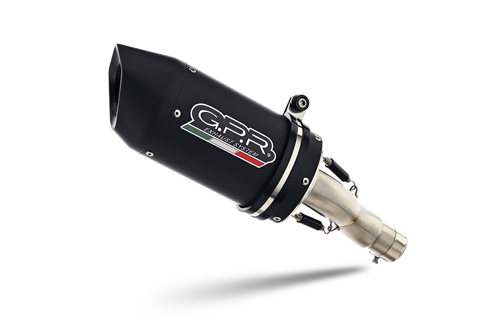 Exhaust compatible with Husqvarna Svartpilen 401 2020-2020, Furore Evo4 Nero, Homologated legal slip-on exhaust including removable db killer and link pipe 