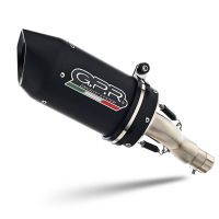 Exhaust compatible with Kawasaki Z 900 RS 2018-2020, Furore Evo4 Nero, Homologated legal slip-on exhaust including removable db killer and link pipe 