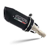Exhaust compatible with Suzuki Gsx-S 950 2017-2020, Furore Evo4 Nero, Homologated legal slip-on exhaust including removable db killer and link pipe 