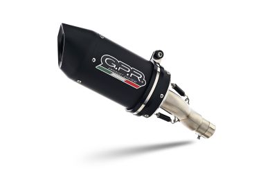 Exhaust compatible with Kawasaki Z 900 RS 2021-2024, Furore Evo4 Nero, Homologated legal slip-on exhaust including removable db killer and link pipe 