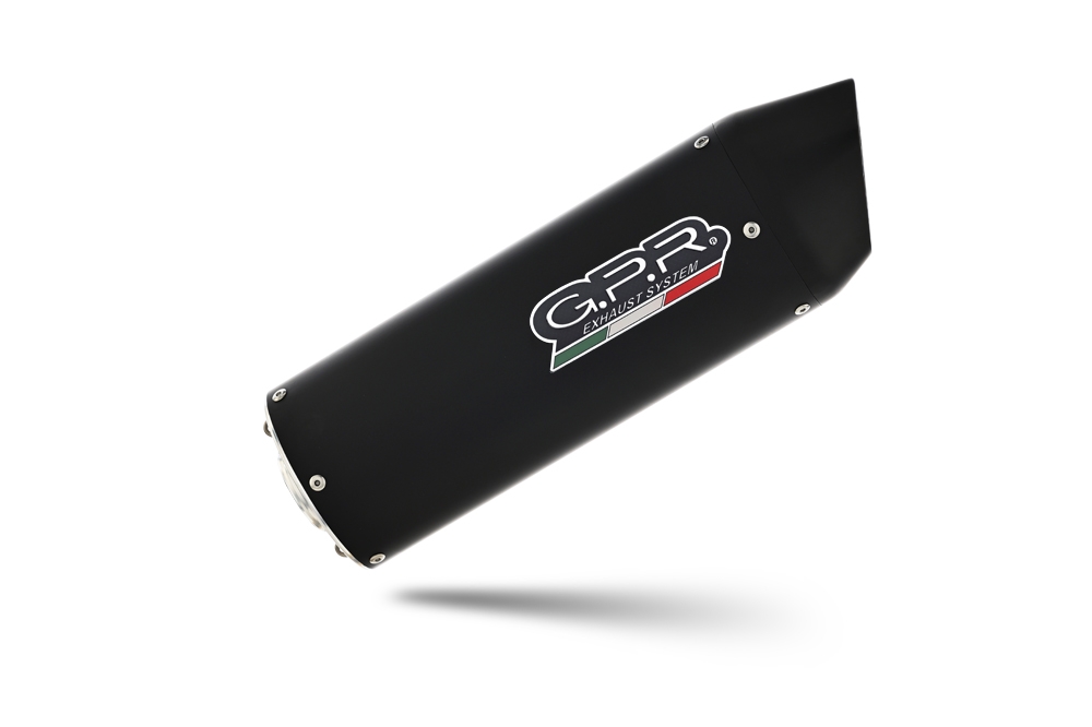 Exhaust compatible with Ktm Enduro 690 R 2019-2020, Furore Evo4 Nero, Homologated legal slip-on exhaust including removable db killer, link pipe and catalyst 