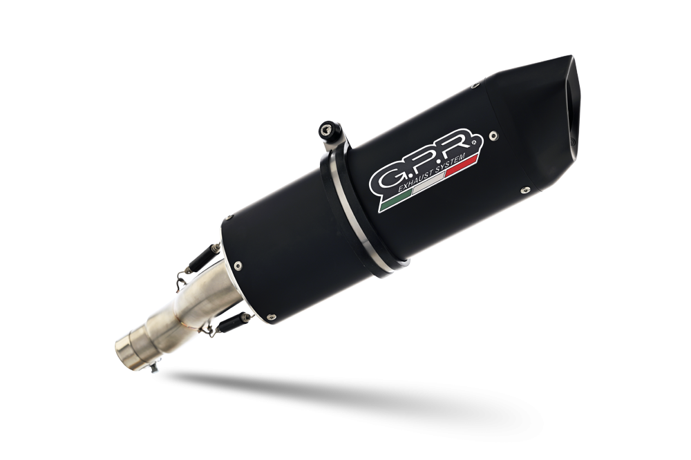 Exhaust compatible with Yamaha Wr 125 R 2009-2011, Furore Nero, Homologated legal slip-on exhaust including removable db killer and link pipe 