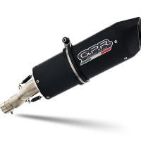 Exhaust compatible with Bmw R 1200 R 2006-2010, Furore Nero, Homologated legal slip-on exhaust including removable db killer and link pipe 