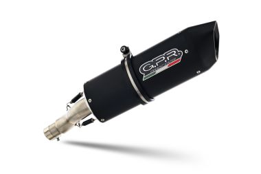 Exhaust compatible with Bmw F 650 Gs 2000-2003, Furore Nero, Homologated legal slip-on exhaust including removable db killer and link pipe 