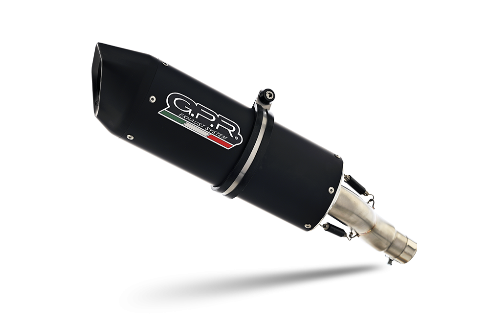 Exhaust compatible with Ducati Multistrada 950 2017-2020, Furore Evo4 Nero, Homologated legal Mid-full system exhaust, including removable db killer and catalyst 