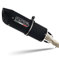 Exhaust compatible with Kawasaki Versys-X 250 2017-2020, Furore Evo4 Nero, Homologated legal slip-on exhaust including removable db killer, link pipe and catalyst 