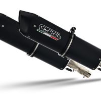 GPR exhaust compatible with  Honda Varadero 1000 1999-2011, Furore Nero, Dual Homologated legal slip-on exhaust including removable db killers, link pipes and catalysts 