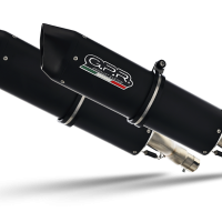 Exhaust compatible with Bmw K 1600 Gt 2010-2016, Furore Nero, Dual Homologated legal slip-on exhaust including removable db killers and link pipes 
