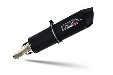 Exhaust compatible with Bmw F 650 Gs Twin 2008-2018, Furore Nero, Homologated legal slip-on exhaust including removable db killer and link pipe 