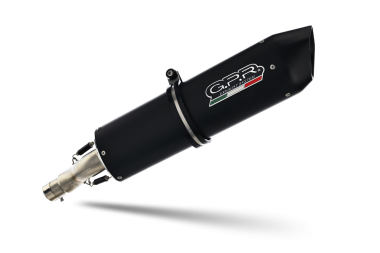 Exhaust compatible with Ktm Lc4 640 Enduro - Adventure - Supermoto 2003-2006, Furore Nero, Homologated legal slip-on exhaust including removable db killer and link pipe 