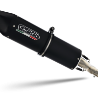 Exhaust compatible with Bmw K 1200 Gt 2006-2008, Furore Nero, Homologated legal slip-on exhaust including removable db killer and link pipe 