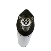 Exhaust compatible with Ducati Multistrada 950 2017-2020, Furore Evo4 Nero, Homologated legal Mid-full system exhaust, including removable db killer and catalyst 