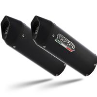 Exhaust compatible with Bmw K 1600 Gtl 2021-2025, Furore Evo4 Nero, Dual Homologated legal slip-on exhaust including removable db killers and link pipes 