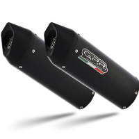 Exhaust compatible with Bmw K 1600 Gtl 2017-2021, Furore Evo4 Nero, Dual Homologated legal slip-on exhaust including removable db killers and link pipes 