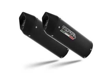 Exhaust compatible with Bmw K 1600 Gt 2022-2025, Furore Evo4 Nero, Dual Homologated legal slip-on exhaust including removable db killers and link pipes 