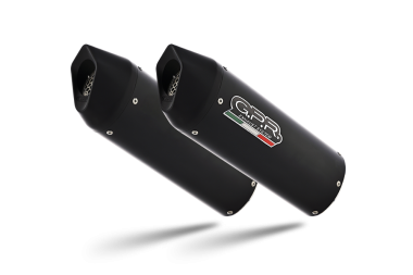 Exhaust compatible with Bmw K 1600 Gt 2017-2021, Furore Evo4 Nero, Dual Homologated legal slip-on exhaust including removable db killers and link pipes 