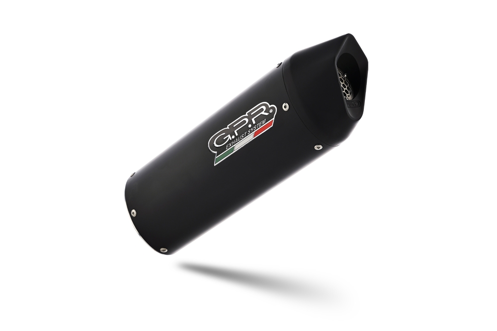 Exhaust compatible with Ktm Enduro 690 R 2019-2020, Furore Evo4 Nero, Homologated legal slip-on exhaust including removable db killer, link pipe and catalyst 