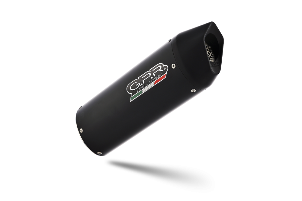 Exhaust compatible with Ktm Enduro 690 R 2019-2020, Furore Evo4 Nero, Homologated legal slip-on exhaust including removable db killer, link pipe and catalyst 