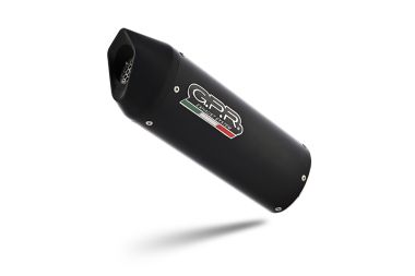 Exhaust compatible with Suzuki Sv 650 A 2016-2020, Furore Evo4 Nero, Homologated legal slip-on exhaust including removable db killer and link pipe 