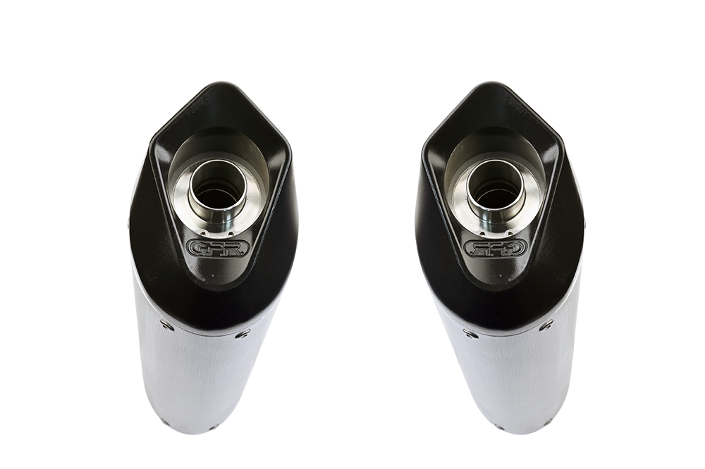 Exhaust compatible with Ducati Monster 750 1996-2003, Furore Nero, Dual Homologated legal slip-on exhaust including removable db killers and link pipes 