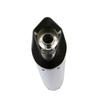 Exhaust compatible with Derbi Cross City 125 2007-2012, Furore Nero, Homologated legal slip-on exhaust including removable db killer, link pipe and catalyst 