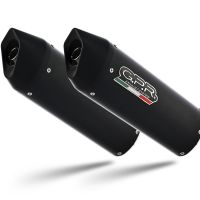 Exhaust compatible with Ducati Monster 750 1996-2003, Furore Nero, Dual Homologated legal slip-on exhaust including removable db killers and link pipes 
