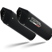 Exhaust compatible with Ktm LC8 Supermoto 950 2005-2008, Furore Nero, Dual Homologated legal bolt-on silencers including removable db killers 