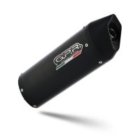 Exhaust compatible with Moto Guzzi Stelvio 1200 8V 2011-2017, Furore Nero, Homologated legal slip-on exhaust including removable db killer and link pipe 