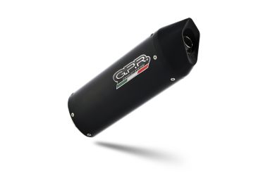 Exhaust compatible with Aprilia Mana 850 Gt 2007-2016, Furore Nero, Homologated legal mid-full system exhaust including removable db killer 