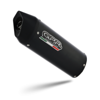 Exhaust compatible with Kawasaki Versys 650 2006-2014, Furore Nero, Homologated legal slip-on exhaust including removable db killer and link pipe 