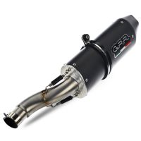 Exhaust compatible with Ktm Enduro 690 R 2019-2020, Furore Evo4 Nero, Homologated legal slip-on exhaust including removable db killer, link pipe and catalyst 