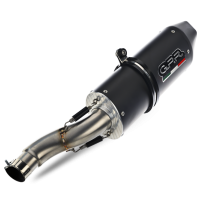 Exhaust compatible with Ktm Enduro 690 R 2019-2020, Furore Evo4 Nero, Homologated legal slip-on exhaust including removable db killer, link pipe and catalyst 