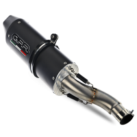 Exhaust compatible with Ktm LC8 Supermoto 950 2005-2008, Furore Nero, Dual Homologated legal bolt-on silencers including removable db killers 