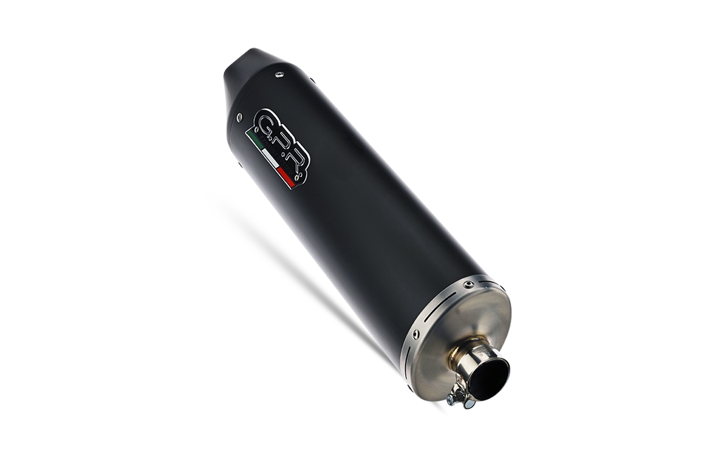 Exhaust compatible with Yamaha Jupiter 135 2005-2012, Furore Nero, Homologated legal full system exhaust, including removable db killer 