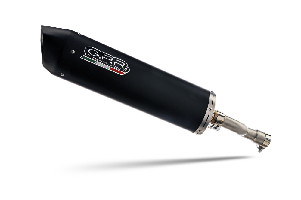 Exhaust compatible with Yamaha Jupiter 135 2005-2012, Furore Nero, Homologated legal full system exhaust, including removable db killer 