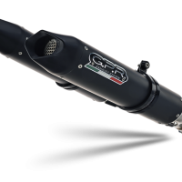 Exhaust compatible with Aprilia Dorsoduro 1200 2011-2016, Furore Evo4 Nero, Dual Homologated legal slip-on exhaust including removable db killers, link pipes and catalysts 