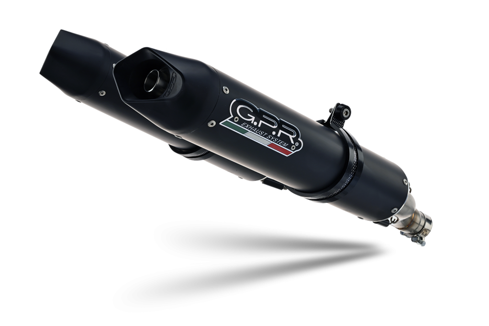 Exhaust compatible with Aprilia Dorsoduro 750 2008-2016, Furore Nero, Dual Homologated legal slip-on exhaust including removable db killers and link pipes 