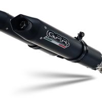 Exhaust compatible with Ducati Multistrada 1100 2007-2009, Furore Nero, Dual Homologated legal slip-on exhaust including removable db killers and link pipes 