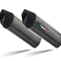 Exhaust compatible with Bmw K 1600 Gtl 2017-2021, Furore Evo4 Poppy, Dual Homologated legal slip-on exhaust including removable db killers and link pipes 