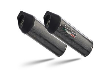 Exhaust compatible with Bmw K 1600 Gt 2017-2021, Furore Evo4 Poppy, Dual Homologated legal slip-on exhaust including removable db killers and link pipes 