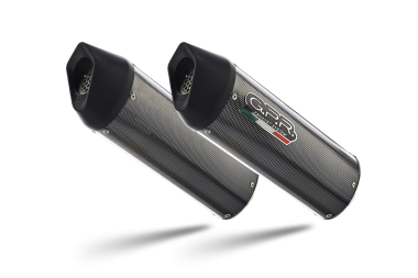 Exhaust compatible with Bmw K 1600 Gt 2017-2021, Furore Evo4 Poppy, Dual Homologated legal slip-on exhaust including removable db killers and link pipes 