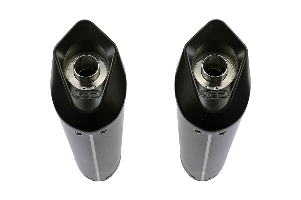 Exhaust compatible with Ducati Super Sport 900 Ss 1991-1997, Furore Poppy, Dual Homologated legal slip-on exhaust including removable db killers and link pipes 