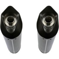 Exhaust compatible with Ducati Super Sport 900 Ss 1991-1997, Furore Poppy, Dual Homologated legal slip-on exhaust including removable db killers and link pipes 