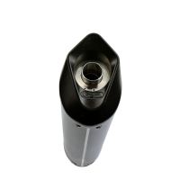 Exhaust compatible with Honda Cbf 500 2004-2007, Furore Poppy, Homologated legal slip-on exhaust including removable db killer and link pipe 