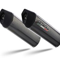 Exhaust compatible with Ducati Super Sport 800 S 2002-2007, Furore Poppy, Dual Homologated legal slip-on exhaust including removable db killers, link pipes and catalysts 