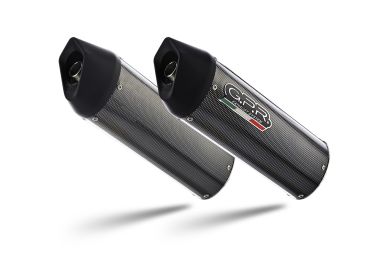 Exhaust compatible with Bmw R 1200 S 2006-2008, Furore Poppy, Dual Homologated legal slip-on exhaust including removable db killers and link pipes 