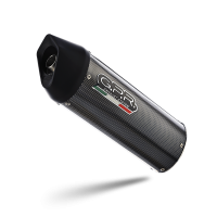 Exhaust compatible with Kawasaki Versys 650 2006-2014, Furore Poppy, Homologated legal slip-on exhaust including removable db killer and link pipe 