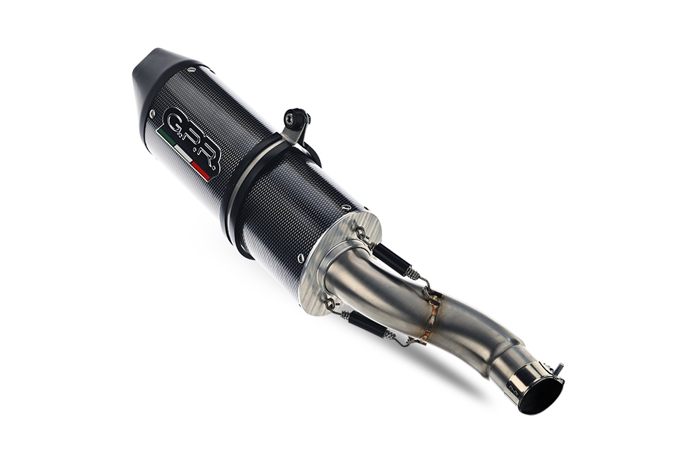 Exhaust compatible with Fantic Motor XEF 125 2025-2026, Furore Evo4 Poppy, Homologated legal slip-on exhaust including removable db killer, link pipe and catalyst 